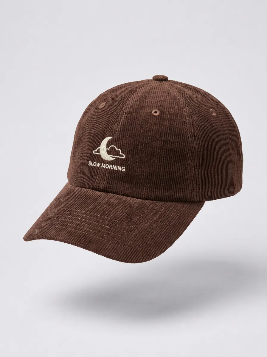Classic Slow-Morning Corduroy Embroidered Unisex Baseball Cap