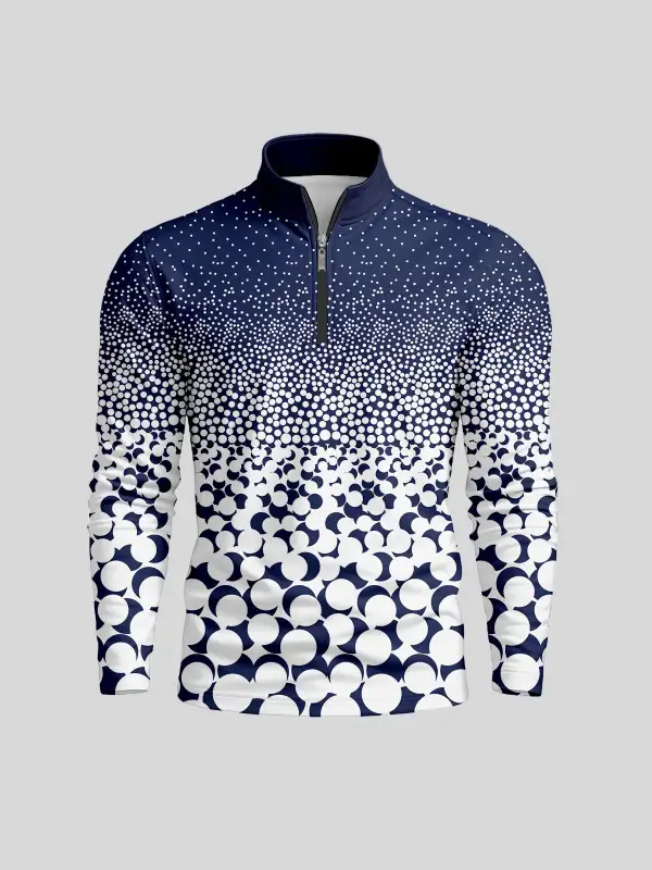Modern Lightweight Long Sleeve Pullover Golf Shirt