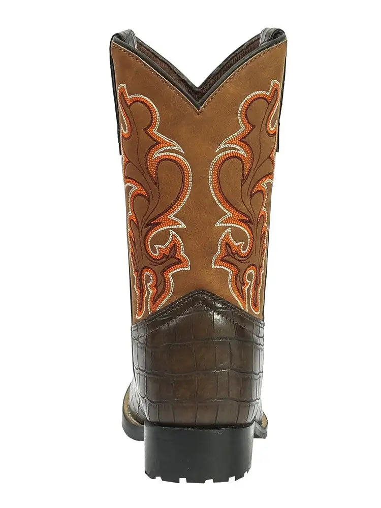 Rugged Round Toe Men's Western Boots