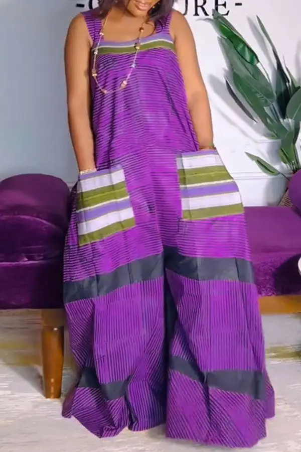 Pocket Wide-Leg Sleeveless Jumpsuit