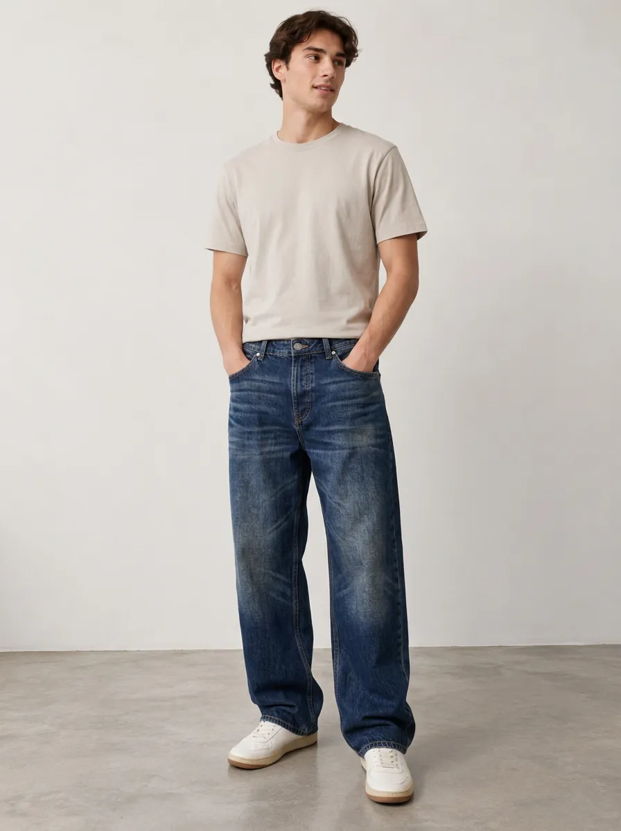 Men's Relaxed Comfort Loose Fit Jeans
