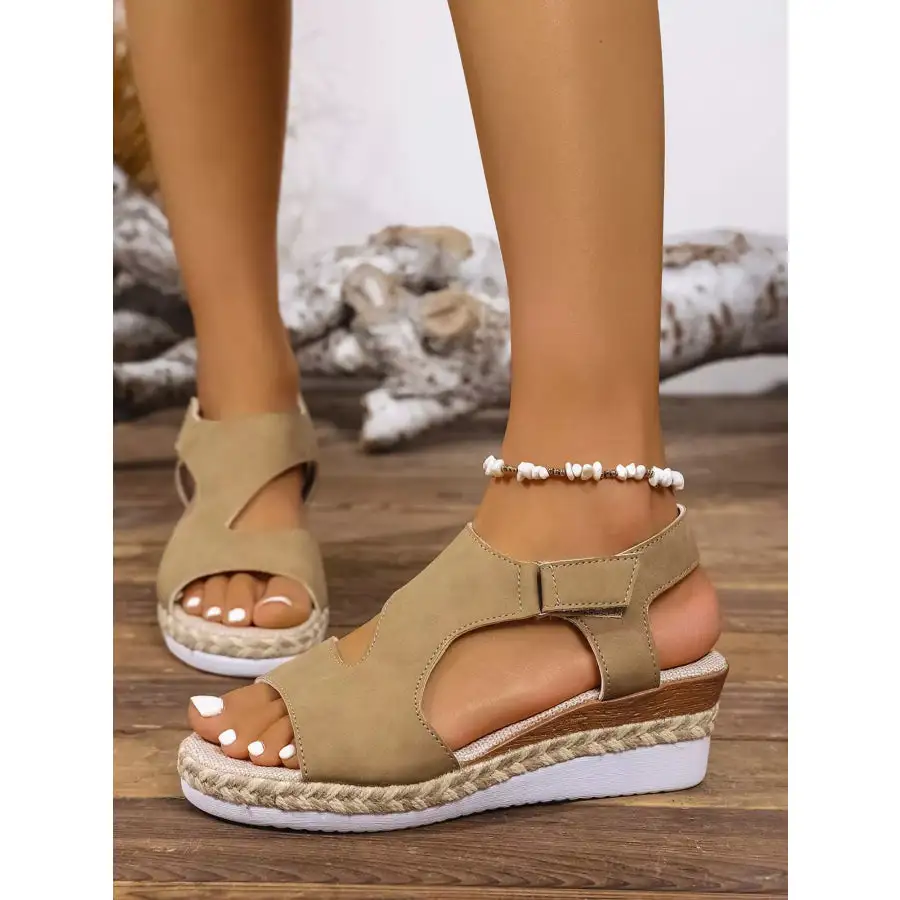 Weekend Open Toe Wedge Sandals