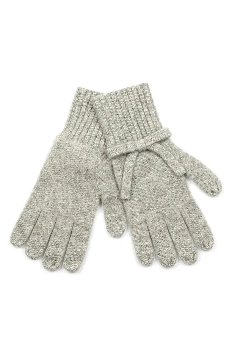 bow detail wool gloves