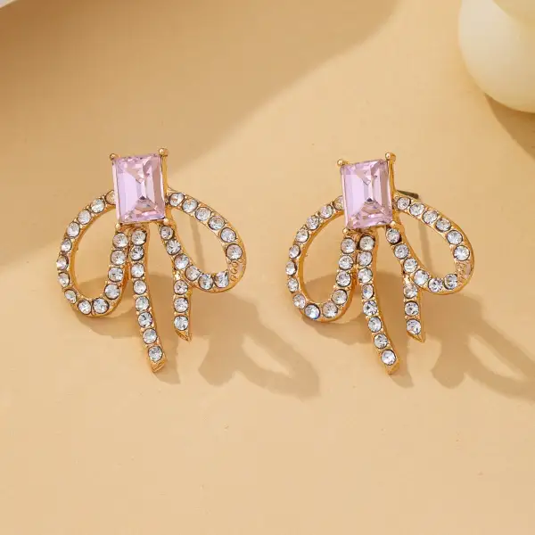 merald Cut Pink Crystal Rhinestone
