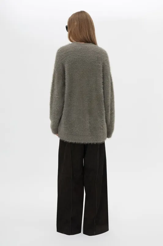 Smokey Gray Knit Cardigan