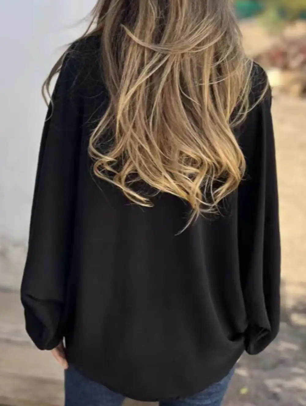 Soft Drape Collared Button-Down Shirt