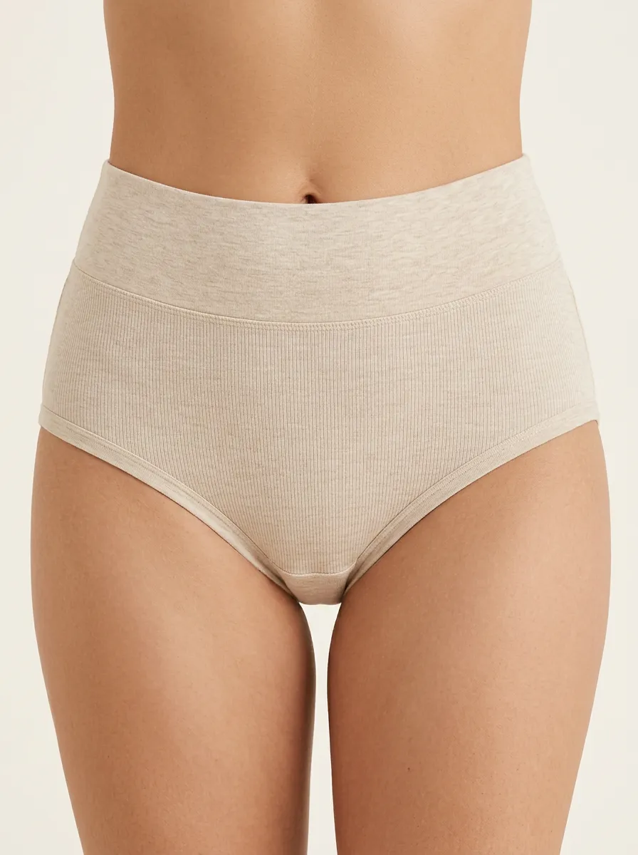 Women's Everyday High-Waisted Seamless Ribbed Panties