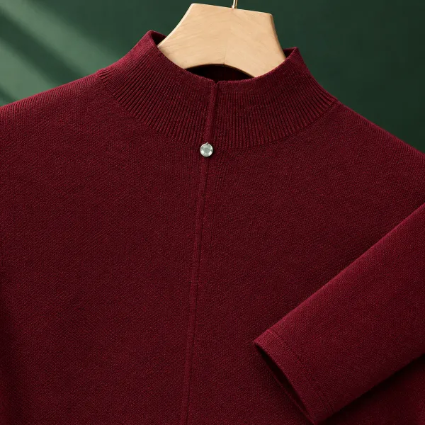 Mock Neck Soft Knit Sweater
