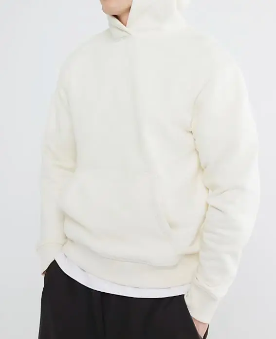 White Regular Fit Fashion Men's Hooded Sweatshirt