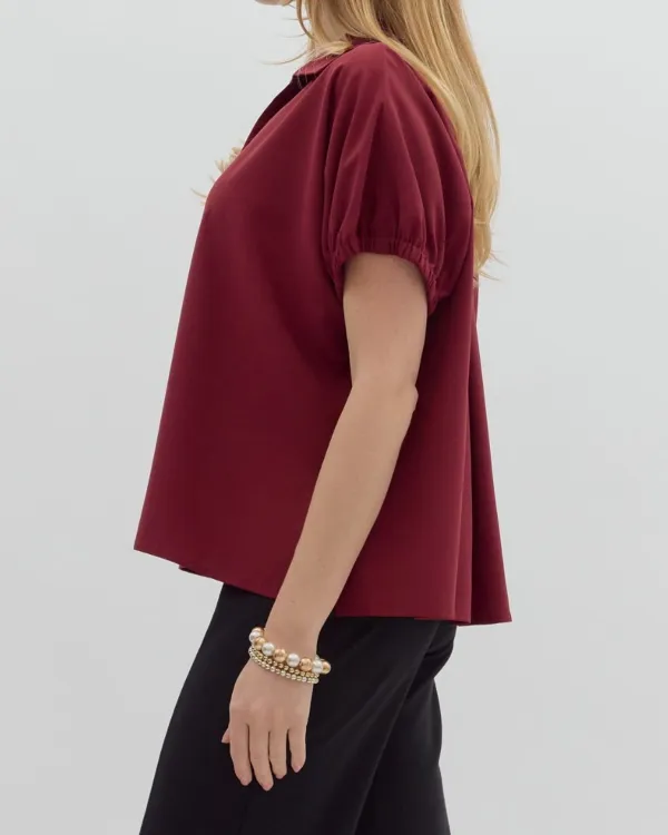 Split Collar Blouse