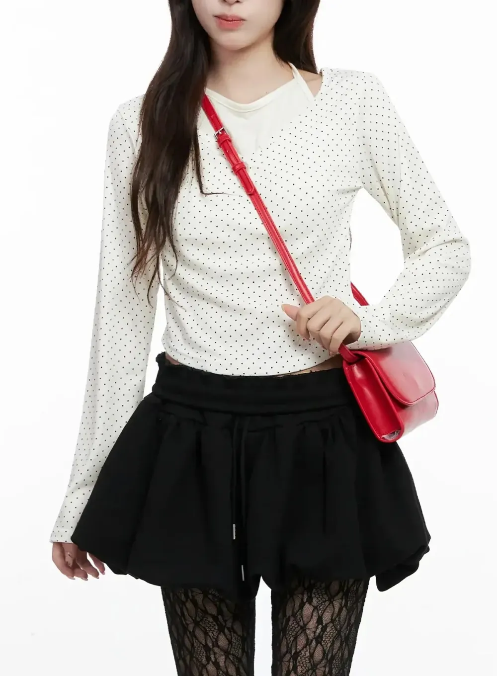 Polka Dot Layered Halter Top
