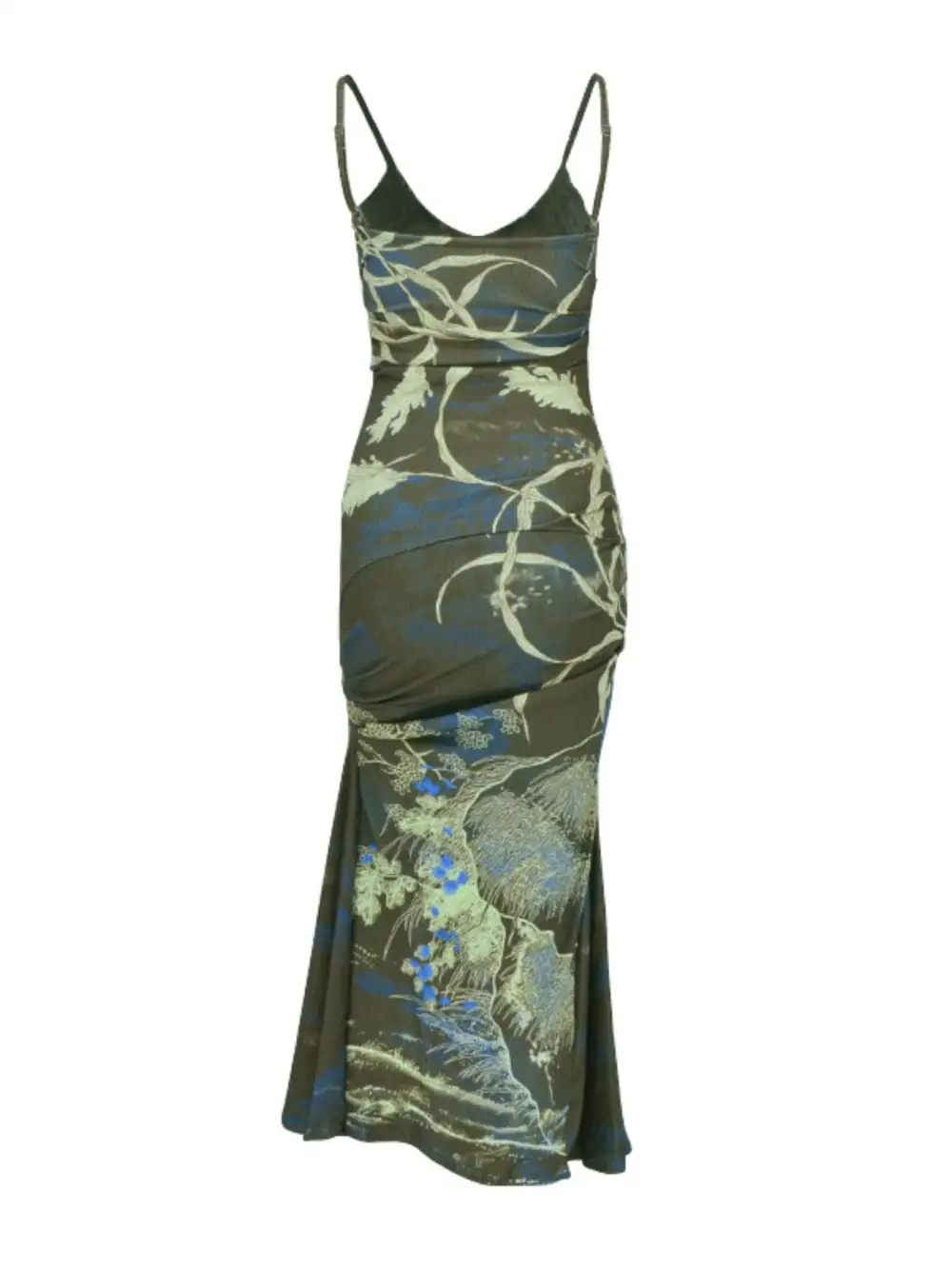 Casual Printed Spaghetti Strap Maxi Dress
