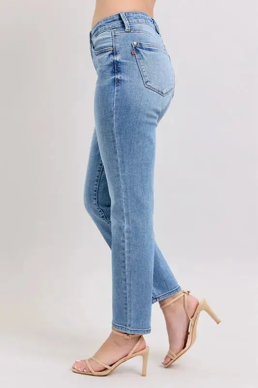 Denim Mid Rise Pocketed Vintage Jeans