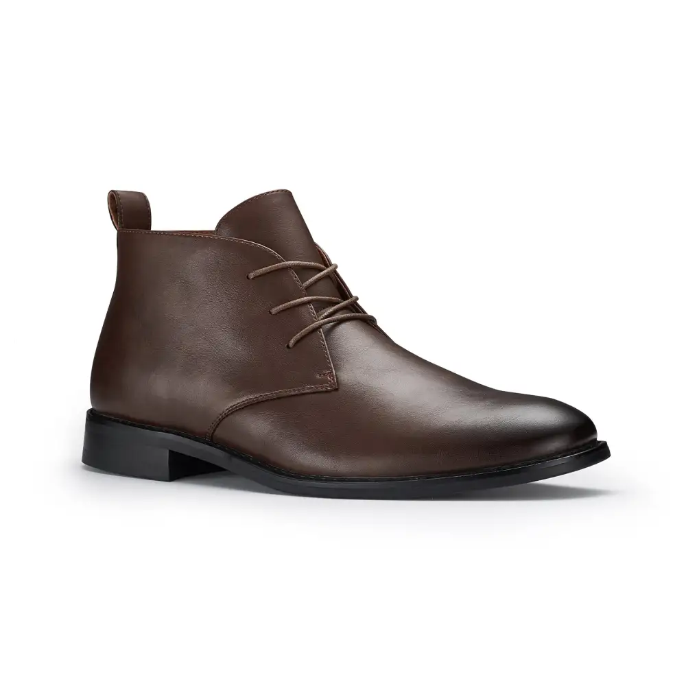 Classic Faux-Suede Suede Faux-Leather Chukka Boots