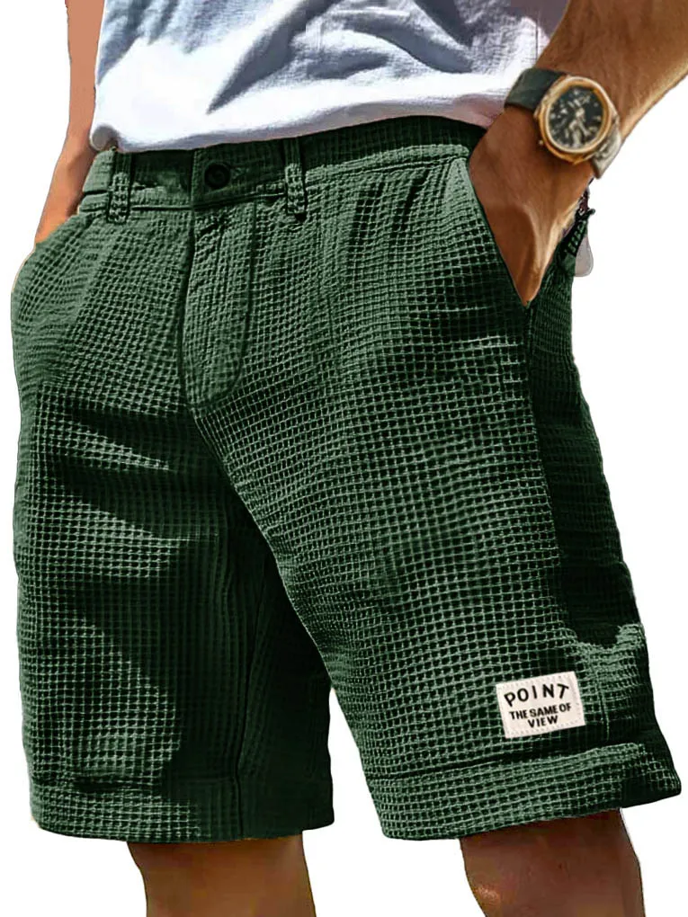 Textured Knit Pocket Shorts