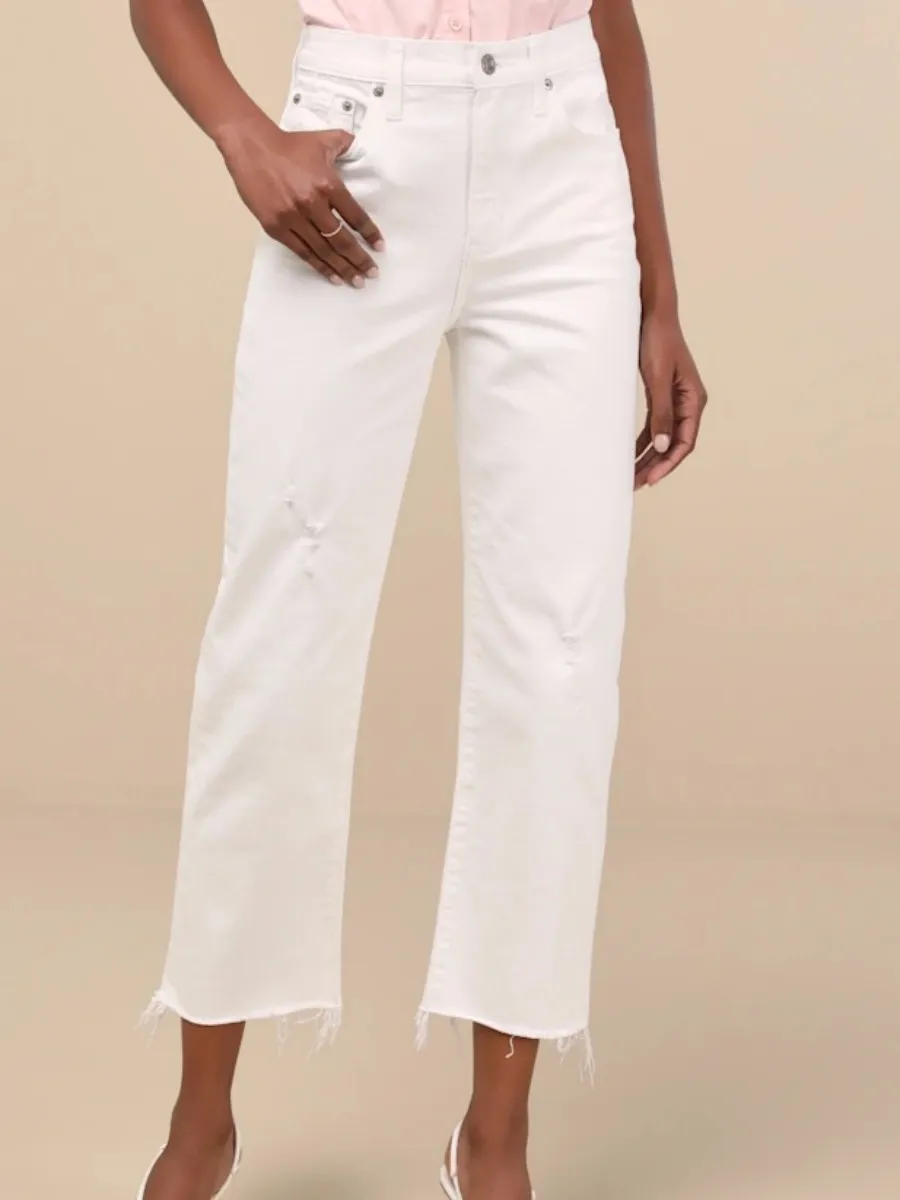 Casual Frayed Jeans