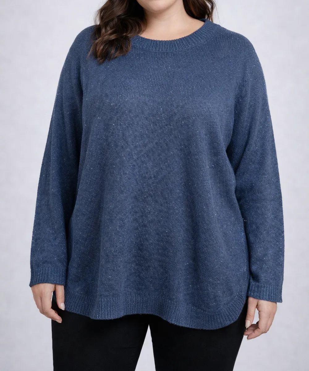 Curve Hem Knit Pullover