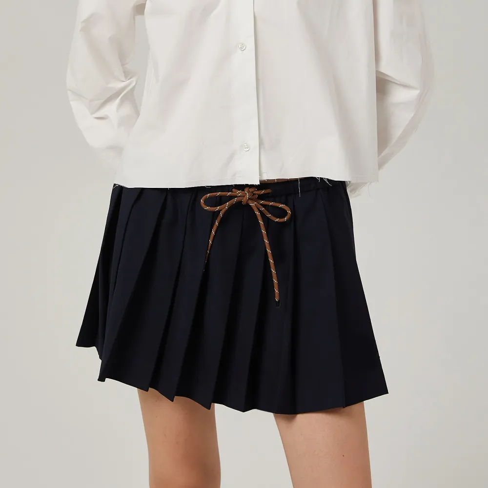 Pleated A Line Skirt