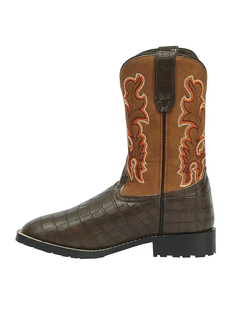 Rugged Round Toe Men's Western Boots