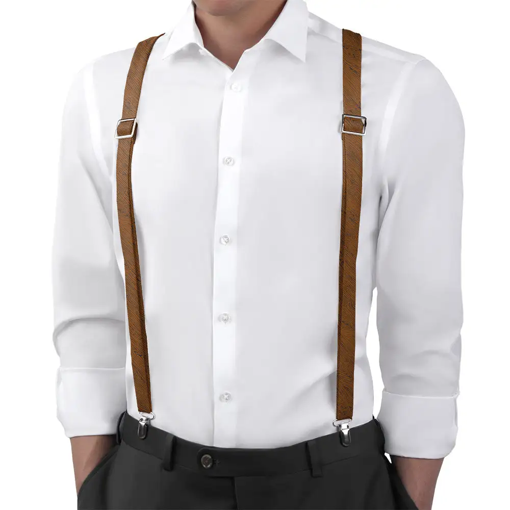 Woodgrain Pattern Suspenders