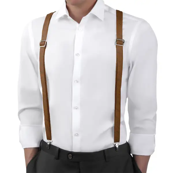 Woodgrain Pattern Suspenders