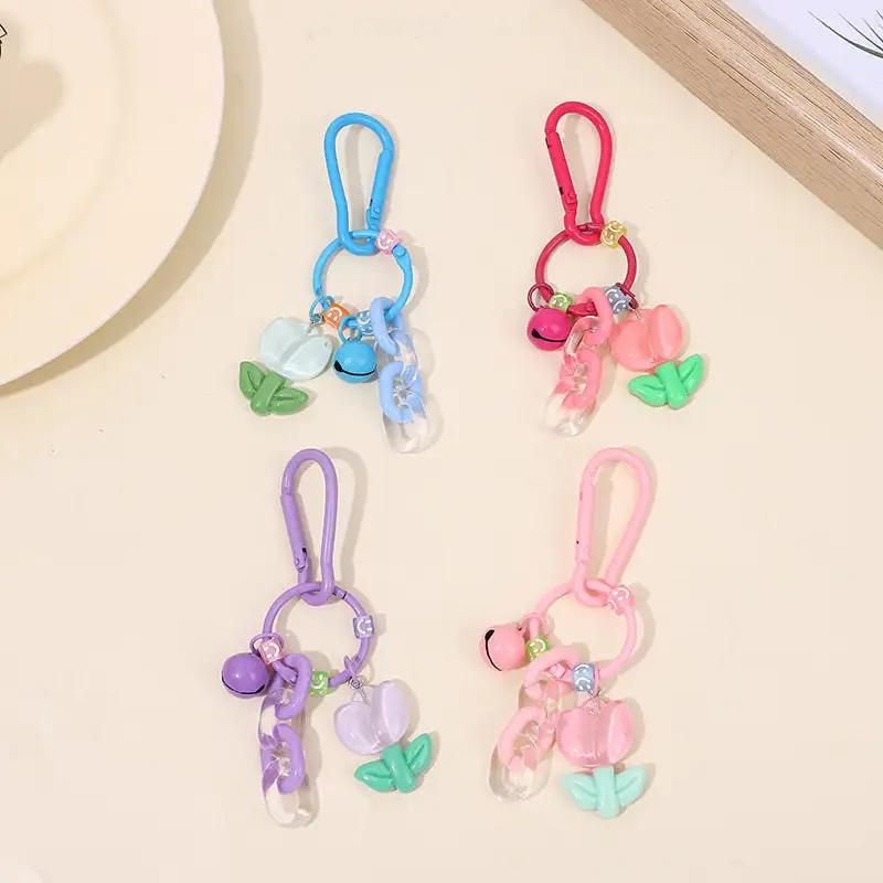 Resin Tulip Keychain Ins Style Bag Charm