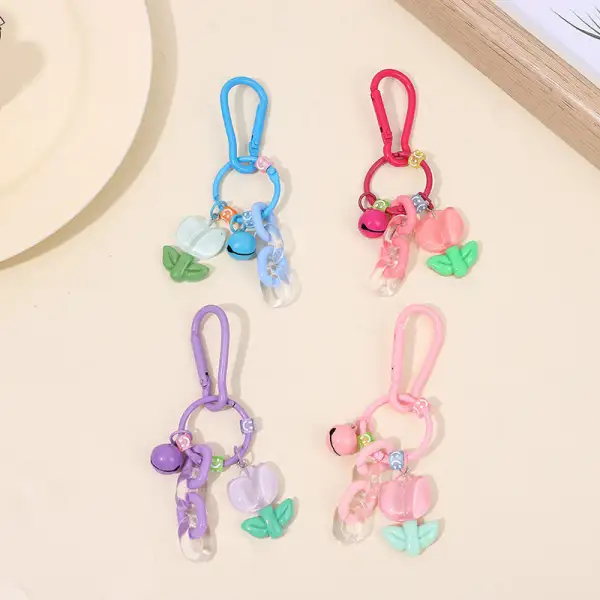 Resin Tulip Keychain Ins Style Bag Charm