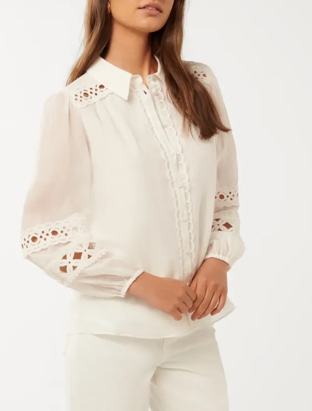 Crochet Trim Shirt