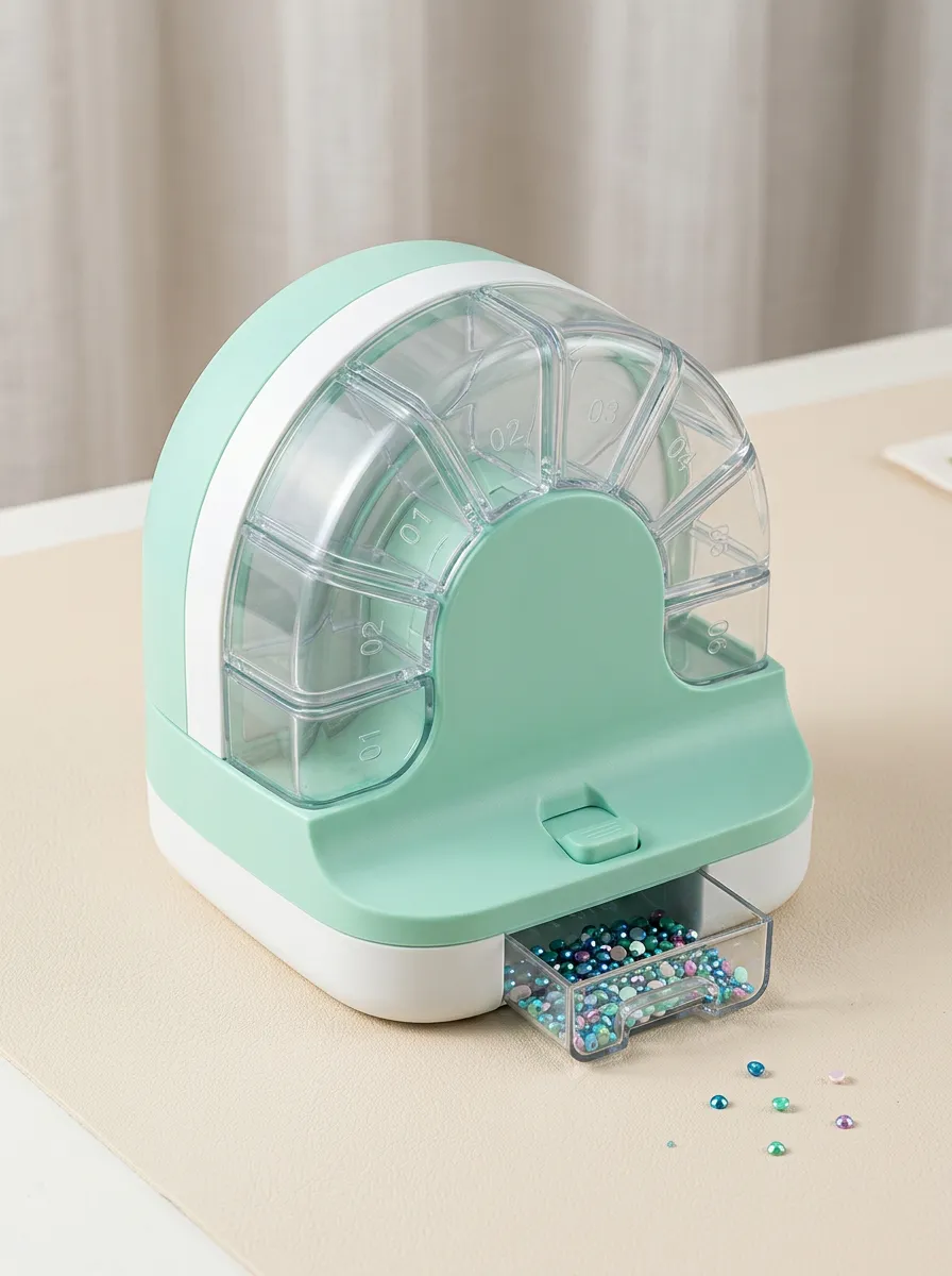 Rotary Storage Numbered Grid Diamond Painting Bead Dispenser