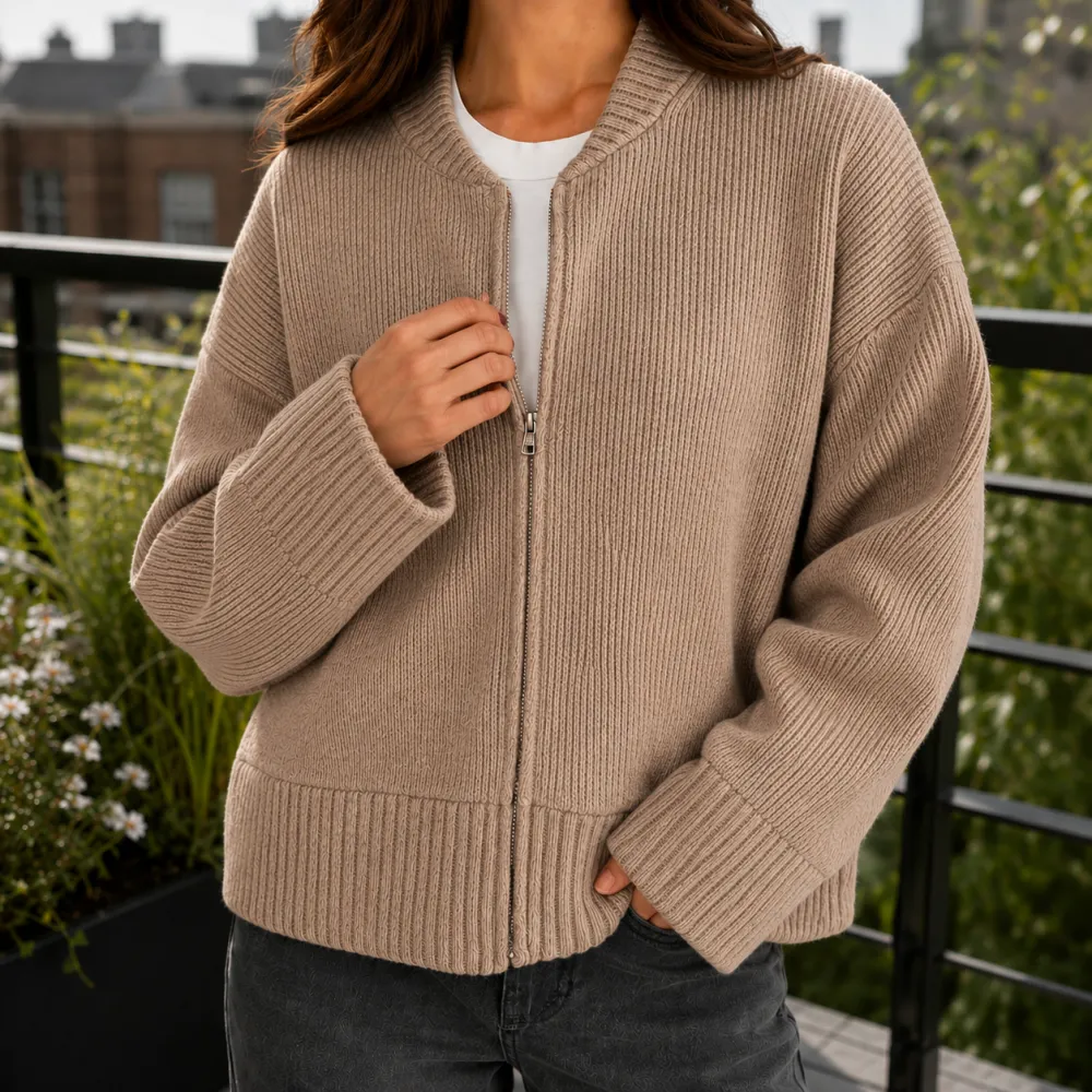 Ribbed Textured Cardigan