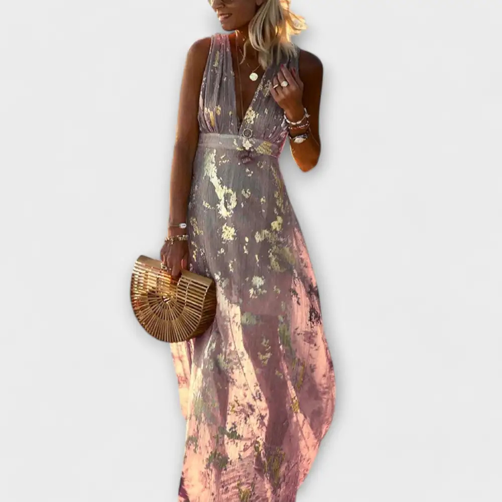 Refined V-Neck Everyday Casual Dress