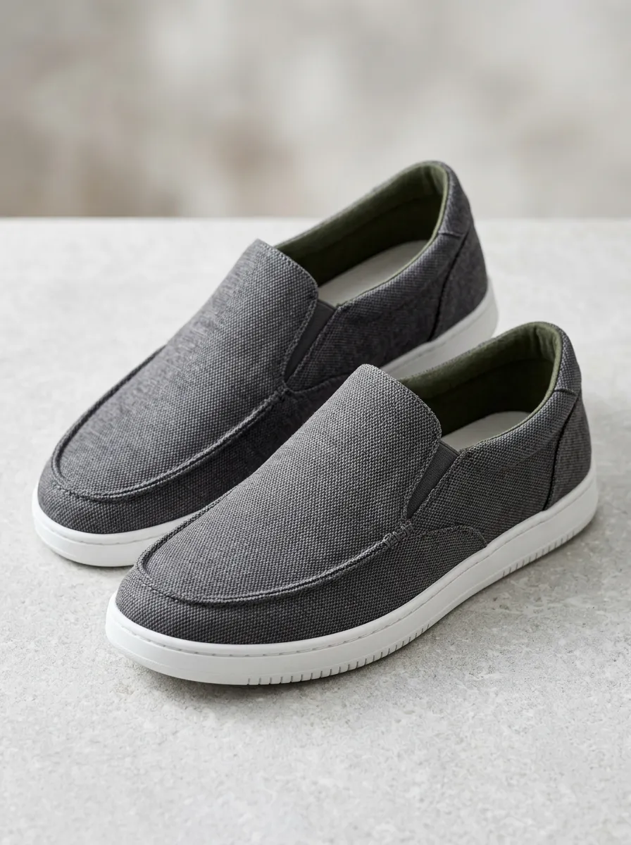 Practical Graphic Casual Look Men's Stretch Canvas Shoes