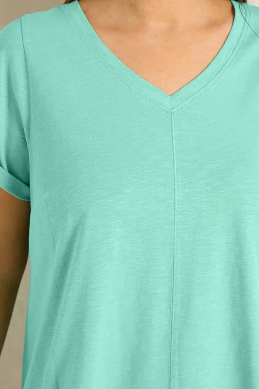 Turquoise Blue Cotton T-Shirt detail 3
