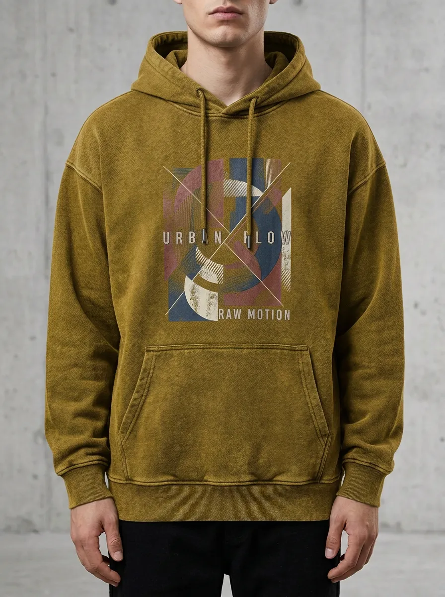 Streetwear Design Geometric Men's Graphic Hoodie