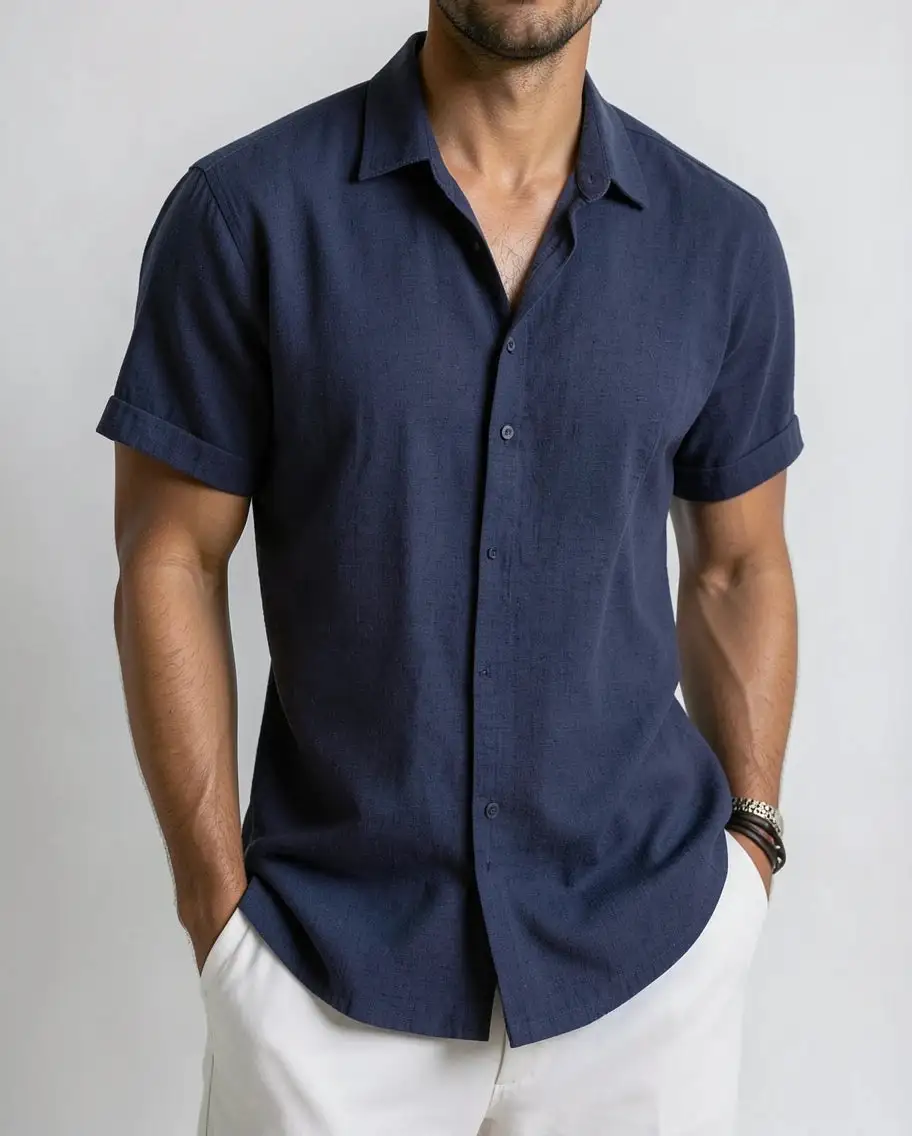 Linen Short Sleeve Casual Shirt