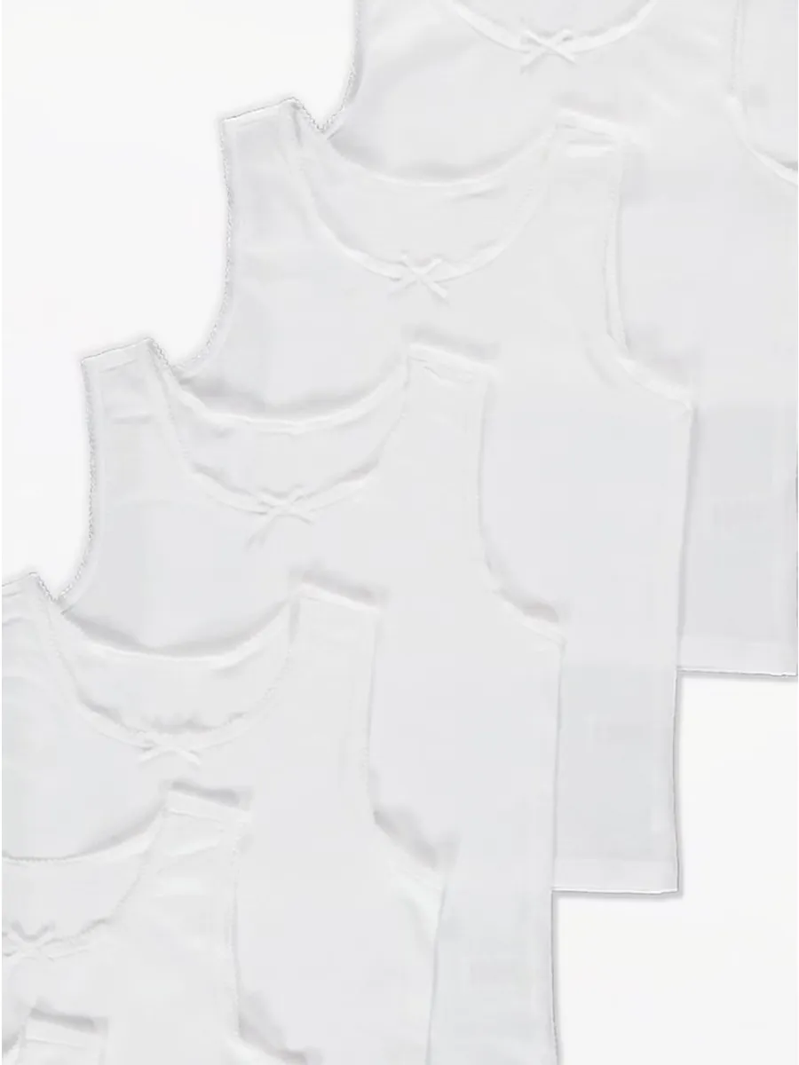 White Vests 10 Pack