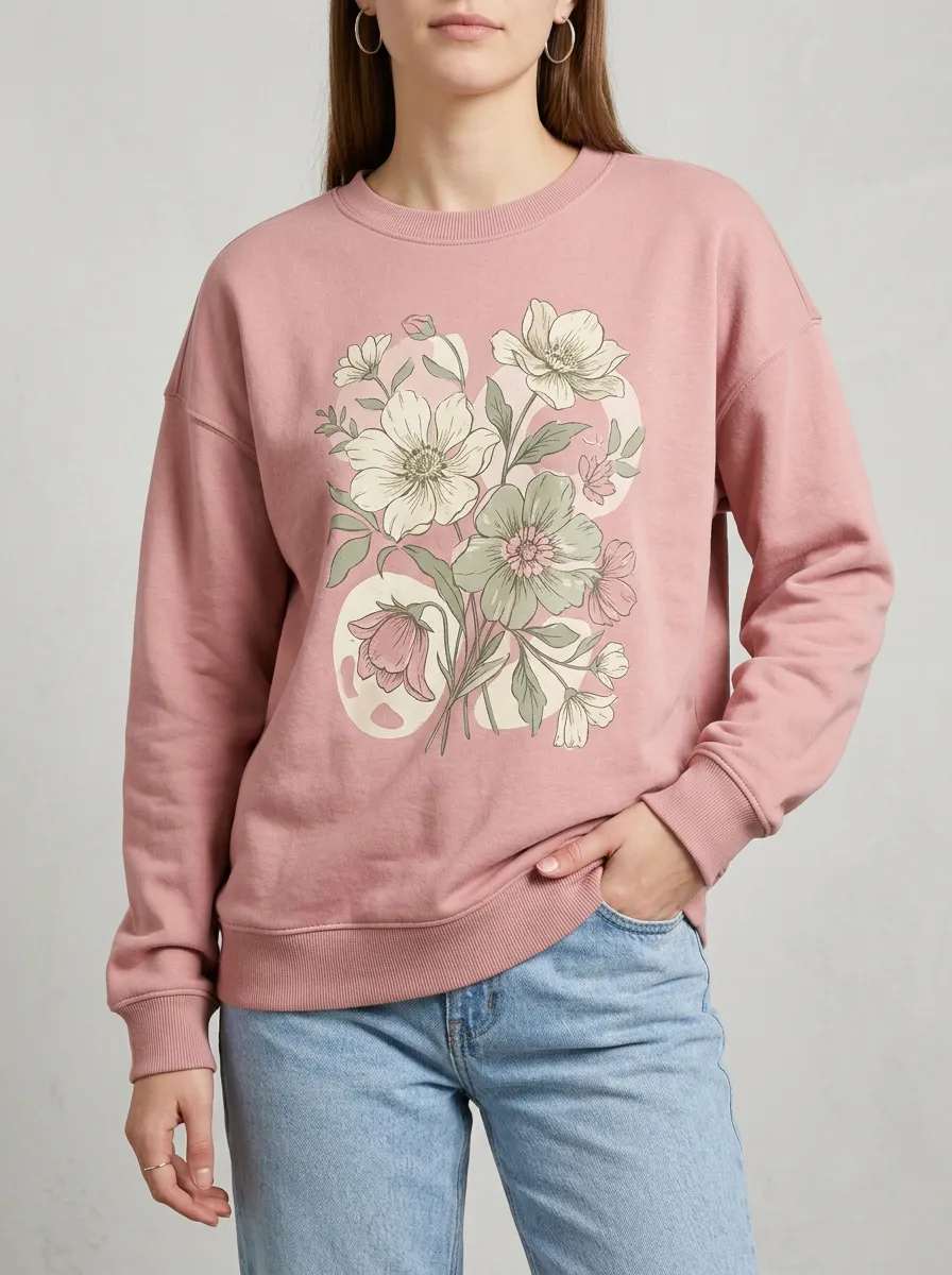 Easygoing Relaxed Graphic Pullover