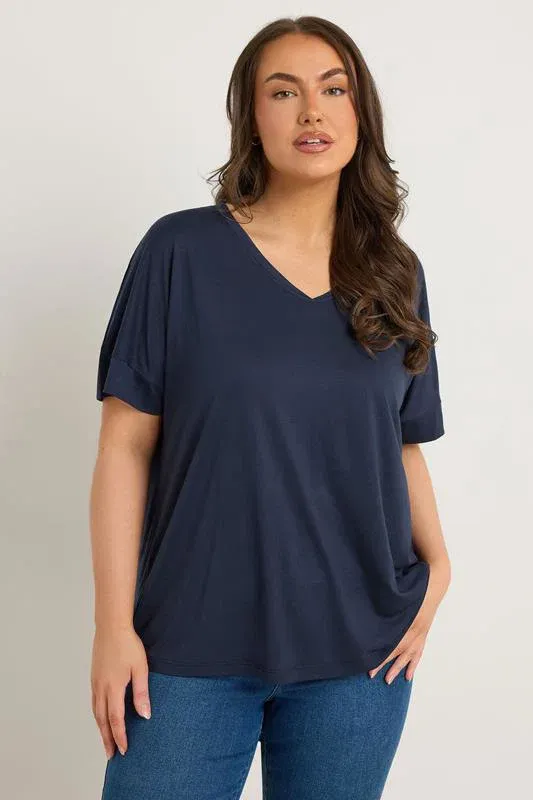 Navy Blue Short Sleeve Modal Rich T-Shirt