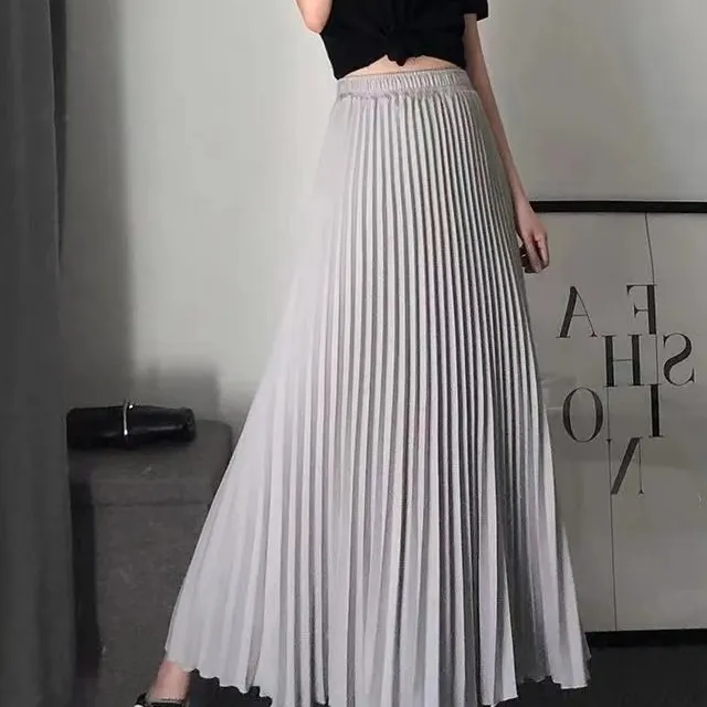 High Waist Pleated Skirt