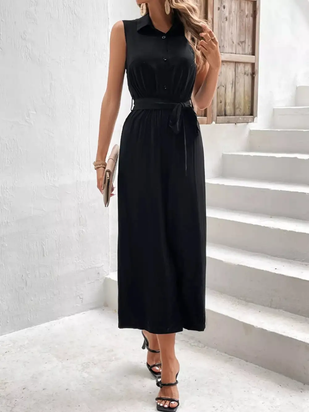 Sleeveless Wide Leg Soft Jumpsuit