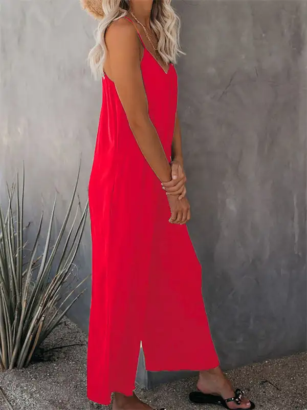 Trousers Clean Side Pocket Loose Spaghetti Accessory
