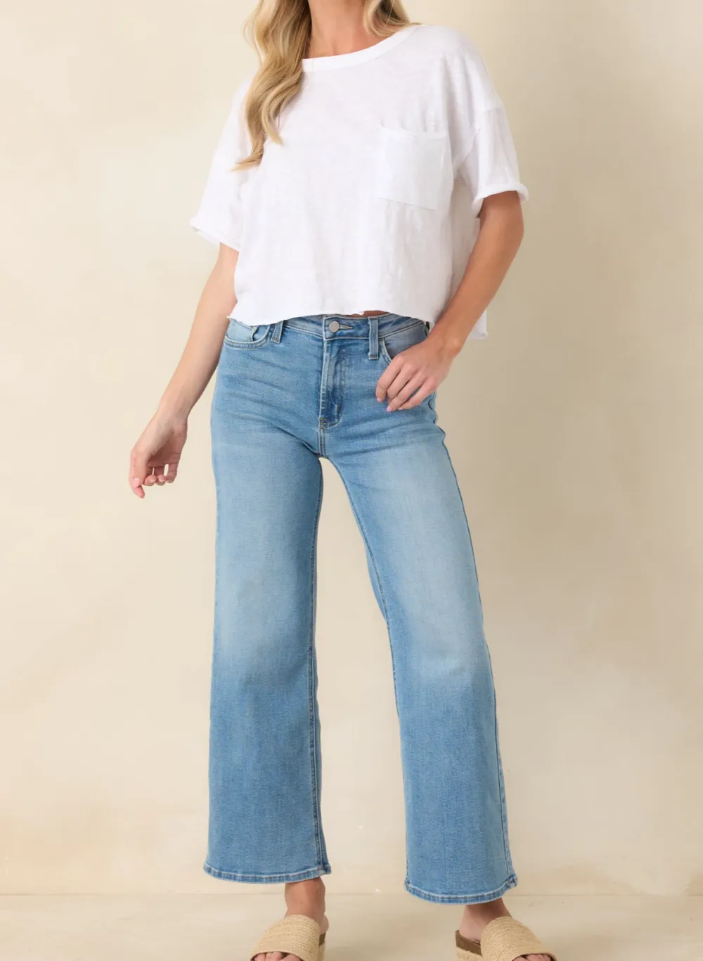 Light Wash Wide Leg Jeans