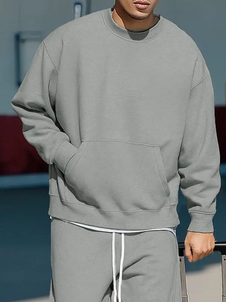 Cotton Blend Sweatshirt & Pants Set