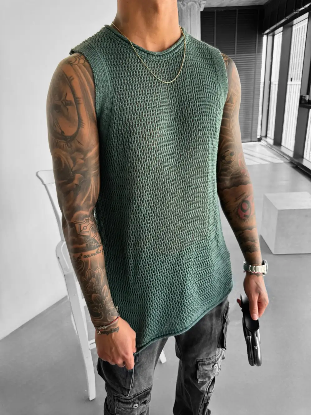 Modern Relaxed Textured Tank Top