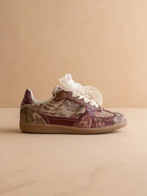 Tapestry Lace Up Sneakers