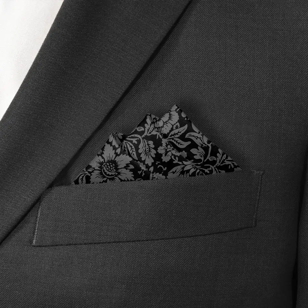 Polished Sleek Floral Pocket Square
