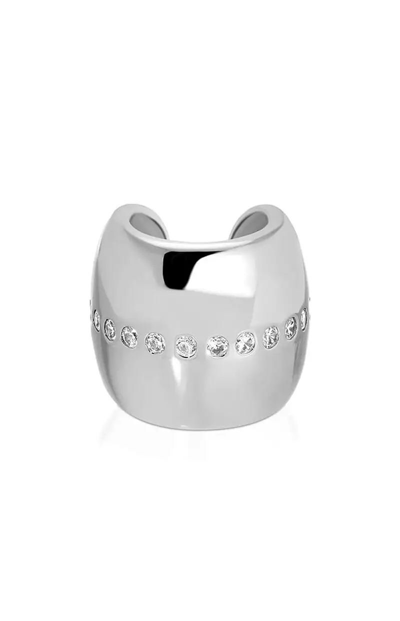 Ettika Center Crystal Line Chunky Ear Cuff