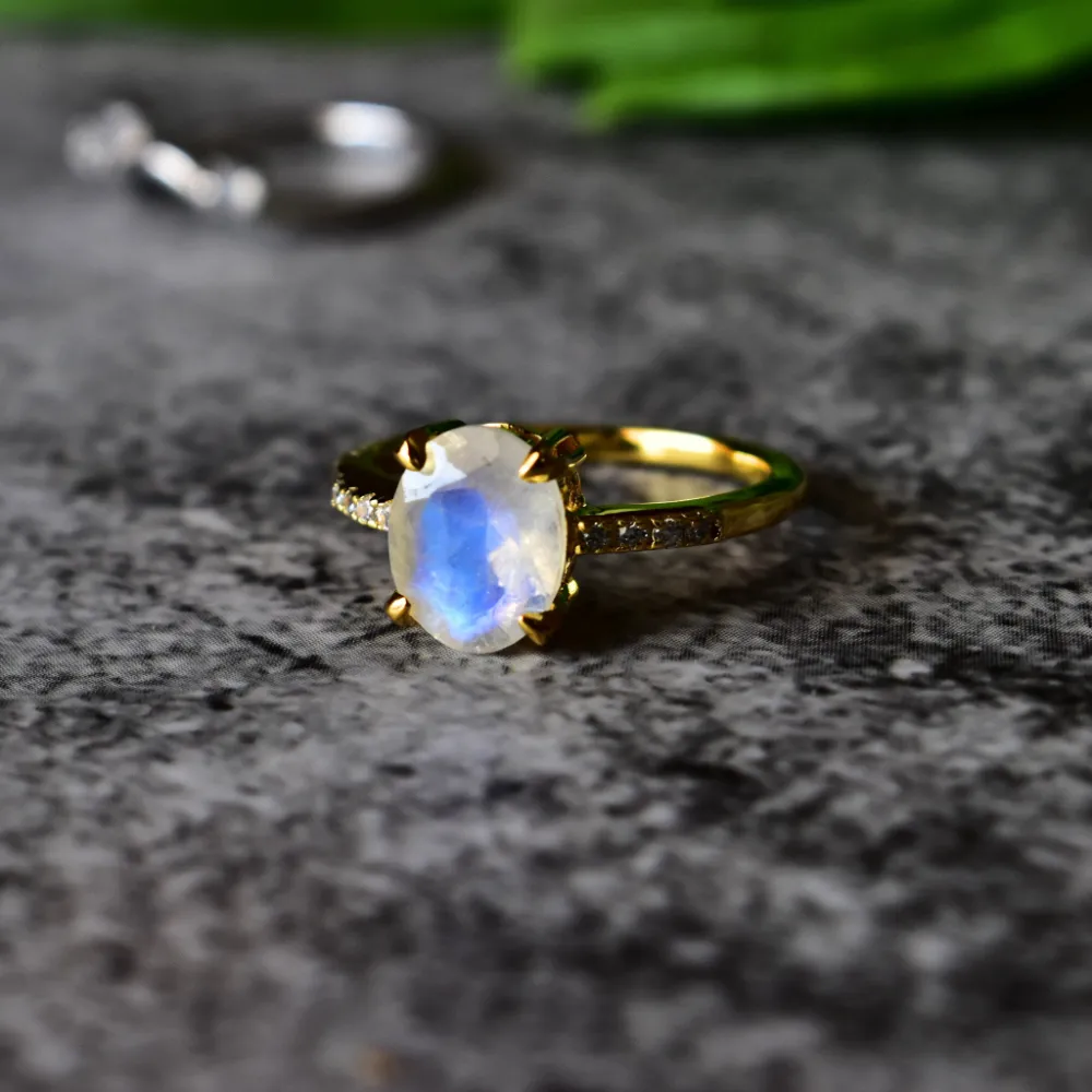 Radiant Moonstone Ring