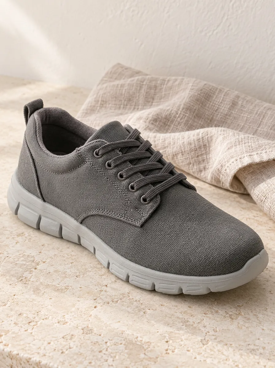 Men's Street Minimalist Solid Patterned Canvas Shoes