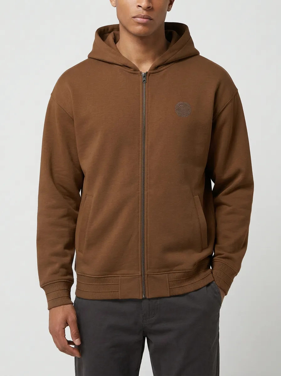 Men's Ocean Wave Graphic Full-Zip Hoodie